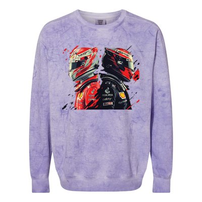 Formula Racing Open Wheel Race Car Drivers Colorblast Crewneck Sweatshirt