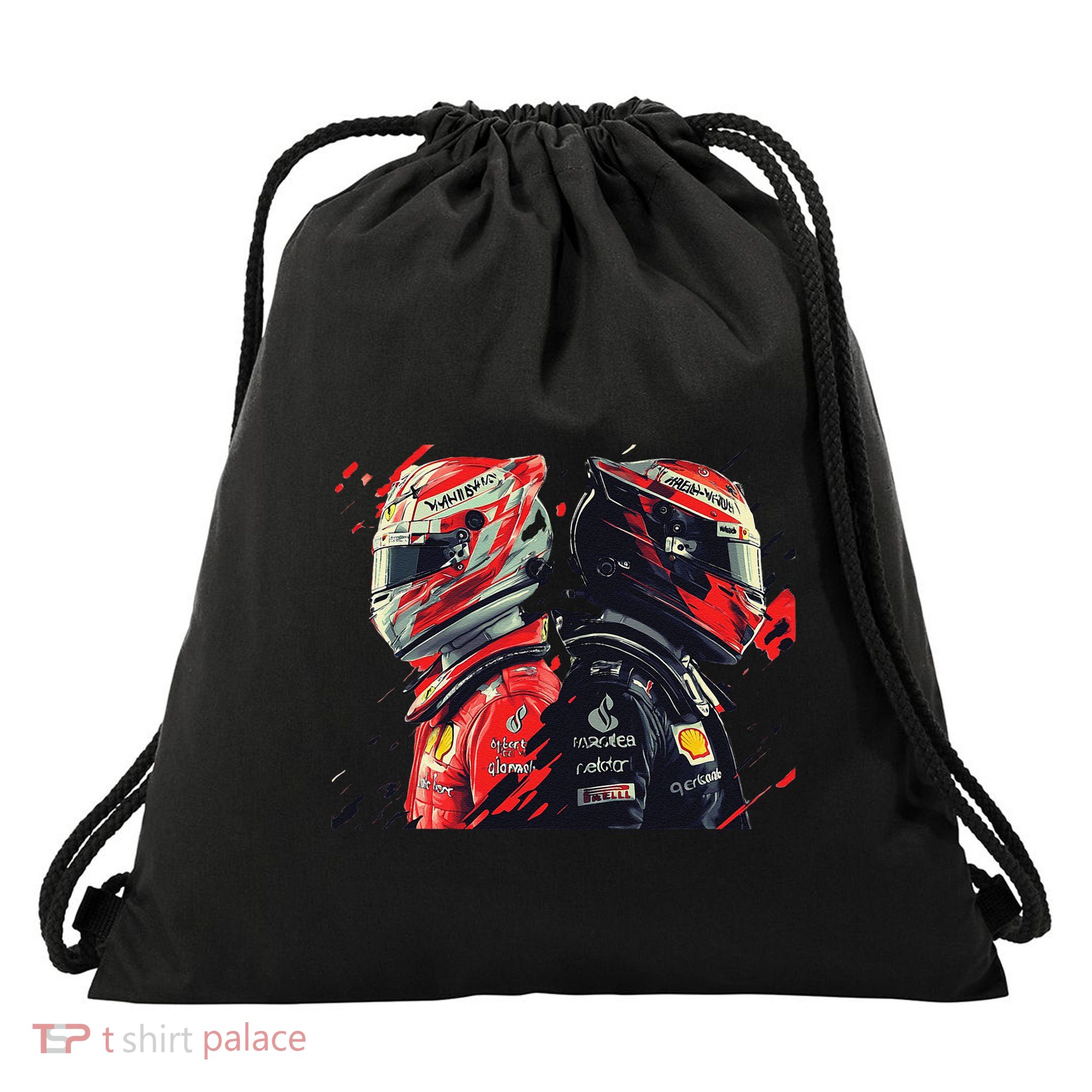 Formula Racing Open Wheel Race Car Drivers Drawstring Bag