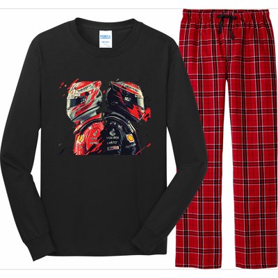 Formula Racing Open Wheel Race Car Drivers Long Sleeve Pajama Set