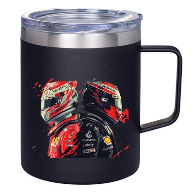 Formula Racing Open Wheel Race Car Drivers 12oz Stainless Steel Coffee Mug