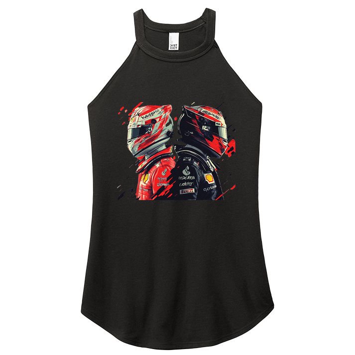 Formula Racing Open Wheel Race Car Drivers Women's Perfect Tri Rocker Tank