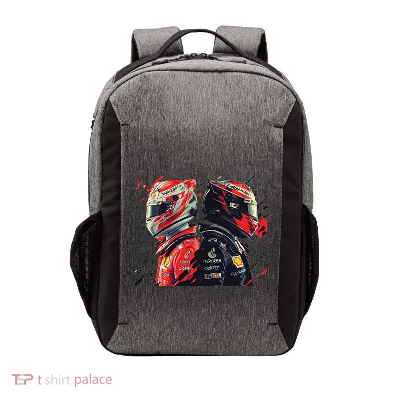 Formula Racing Open Wheel Race Car Drivers Vector Backpack