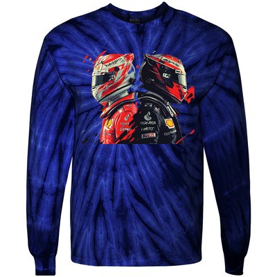 Formula Racing Open Wheel Race Car Drivers Tie-Dye Long Sleeve Shirt