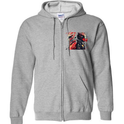 Formula Racing Open Wheel Race Car Drivers Full Zip Hoodie