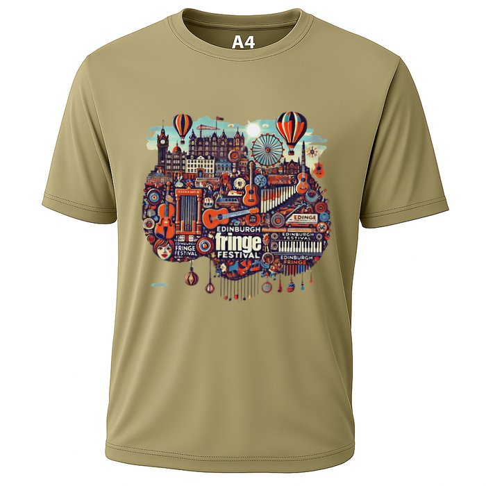 Funny Rhythm Of Celebration Edinburgh Fringe Festival Cooling Performance Crew T-Shirt