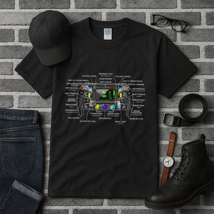 Formula Racing Open Wheel Car Fan Sring Wheel Explained Tall T-Shirt