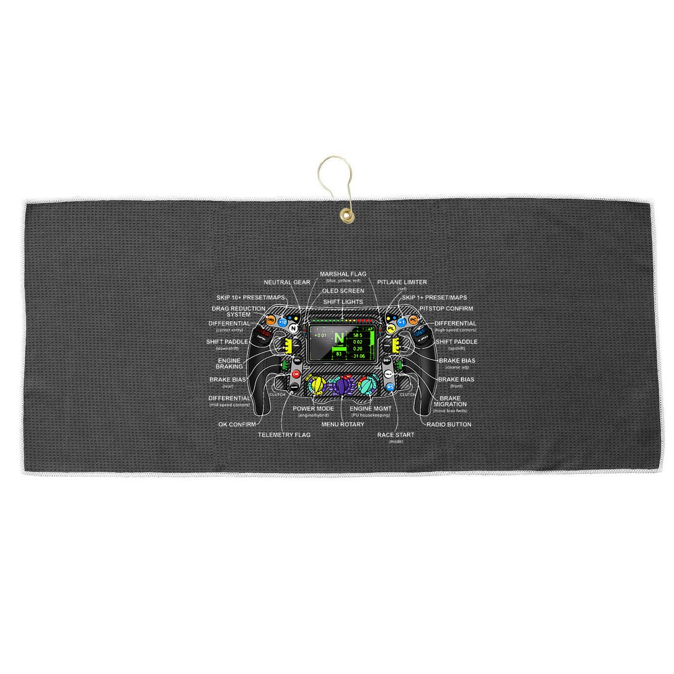 Formula Racing Open Wheel Car Fan Sring Wheel Explained Large Microfiber Waffle Golf Towel