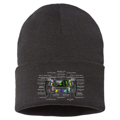 Formula Racing Open Wheel Car Fan Sring Wheel Explained Sustainable Knit Beanie
