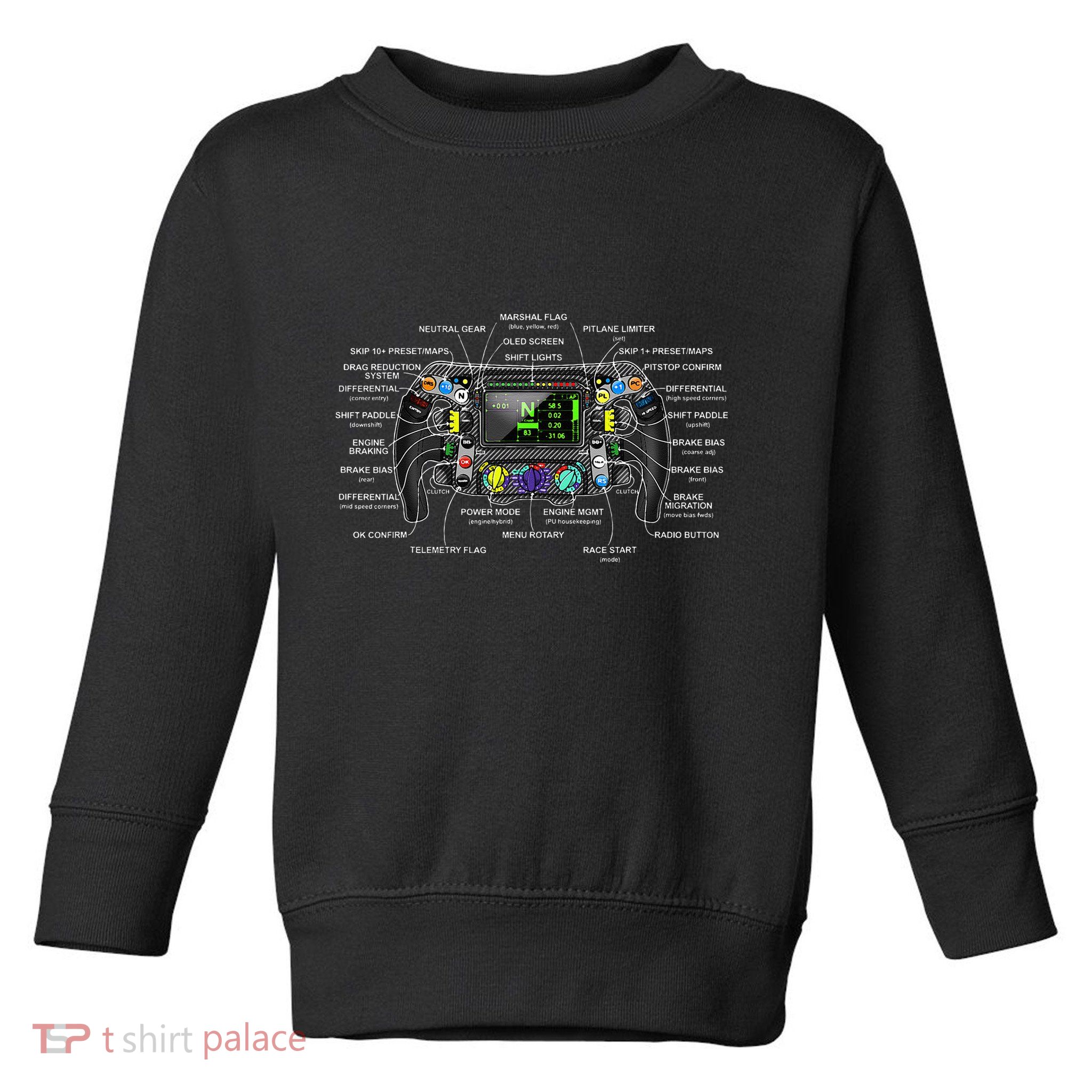 Formula Racing Open Wheel Car Fan Sring Wheel Explained Toddler Sweatshirt