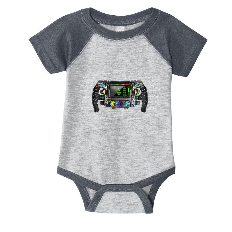Formula Racing Open Wheel Car Fan Sring Wheel Explained Infant Baby Jersey Bodysuit