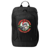 Funny Running On Caffeine And Christmas Cheer Coffee Raccoon City Backpack