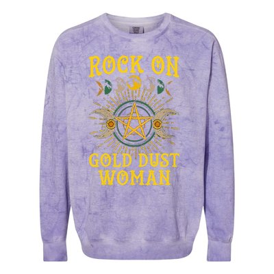 Funny Rock On Gold Dust Woman Gift For Birthday Colorblast Crewneck Sweatshirt