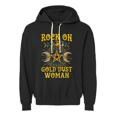 Funny Rock On Gold Dust Woman Gift For Birthday Garment-Dyed Fleece Hoodie