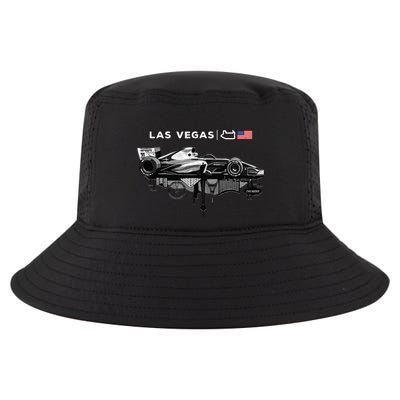 Formula Racing Open Wheel Car Las Vegas Circuit Usa Flag Cool Comfort Performance Bucket Hat