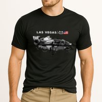 Formula Racing Open Wheel Car Las Vegas Circuit Usa Flag Performance Shirt