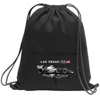 Formula Racing Open Wheel Car Las Vegas Circuit Usa Flag Sweatshirt Cinch Pack Bag