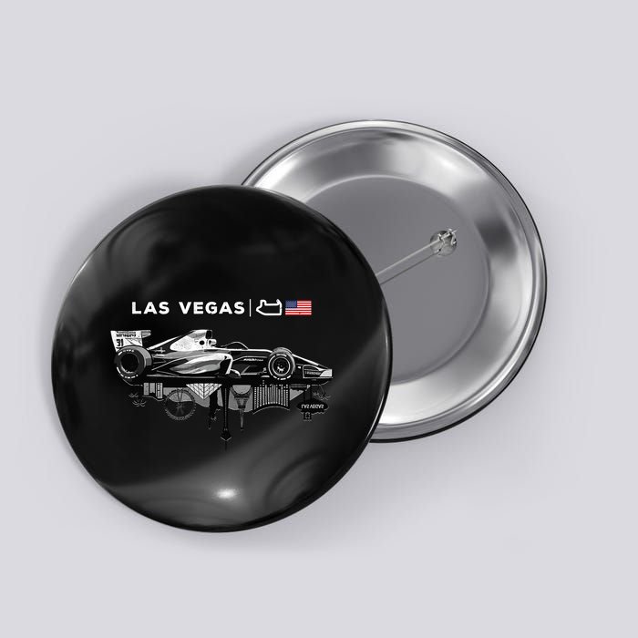 Formula Racing Open Wheel Car Las Vegas Circuit Usa Flag Button