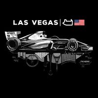 Formula Racing Open Wheel Car Las Vegas Circuit Usa Flag Button