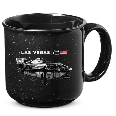 Formula Racing Open Wheel Car Las Vegas Circuit Usa Flag 15oz Campfire Ceramic Mug
