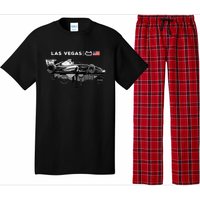 Formula Racing Open Wheel Car Las Vegas Circuit Usa Flag Pajama Set