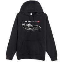 Formula Racing Open Wheel Car Las Vegas Circuit Usa Flag Premium Pullover Hoodie