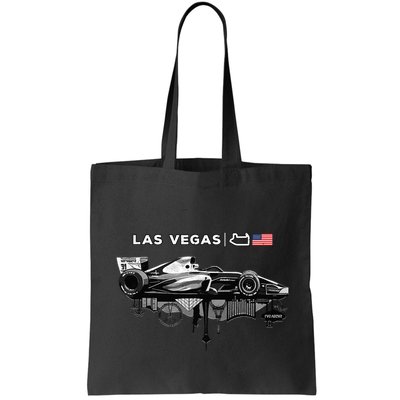 Formula Racing Open Wheel Car Las Vegas Circuit Usa Flag Bag