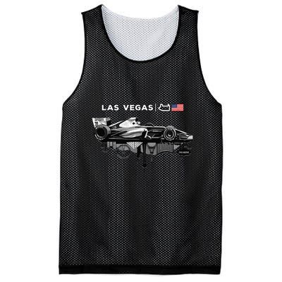 Formula Racing Open Wheel Car Las Vegas Circuit Usa Flag Mesh Reversible Basketball Jersey Tank