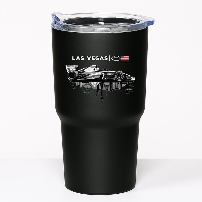 Formula Racing Open Wheel Car Las Vegas Circuit Usa Flag Tumbler