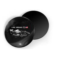 Formula Racing Open Wheel Car Las Vegas Circuit Usa Flag Magnet