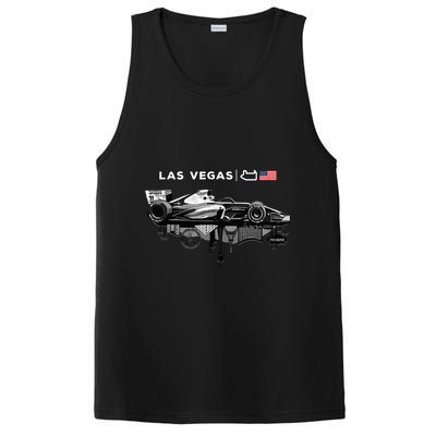 Formula Racing Open Wheel Car Las Vegas Circuit Usa Flag PosiCharge Competitor Tank