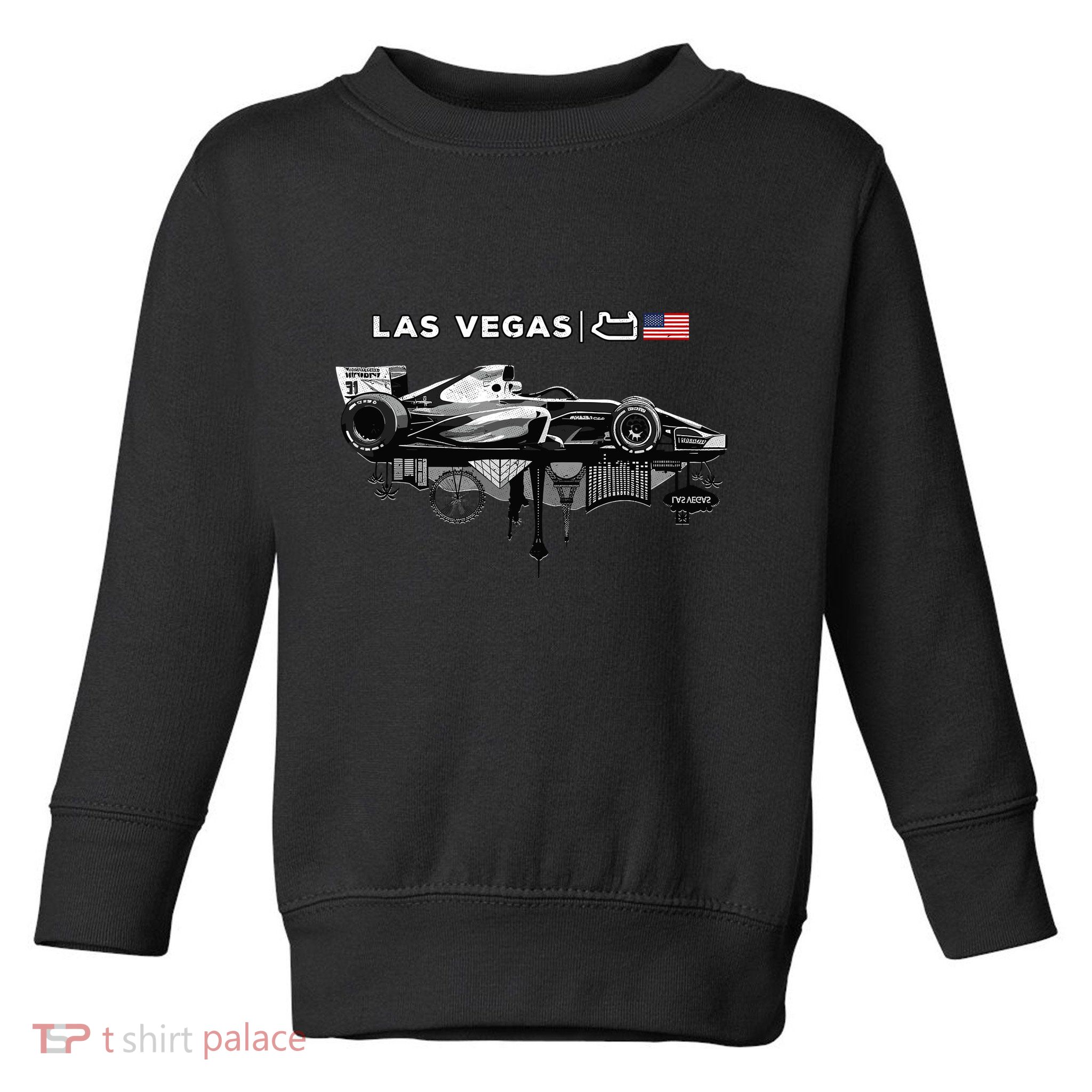 Formula Racing Open Wheel Car Las Vegas Circuit Usa Flag Toddler Sweatshirt