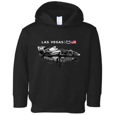Formula Racing Open Wheel Car Las Vegas Circuit Usa Flag Toddler Hoodie