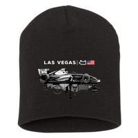 Formula Racing Open Wheel Car Las Vegas Circuit Usa Flag Short Acrylic Beanie