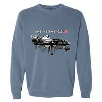 Formula Racing Open Wheel Car Las Vegas Circuit Usa Flag Garment-Dyed Sweatshirt
