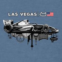 Formula Racing Open Wheel Car Las Vegas Circuit Usa Flag Garment-Dyed Sweatshirt
