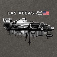 Formula Racing Open Wheel Car Las Vegas Circuit Usa Flag Cotton Canvas Backpack