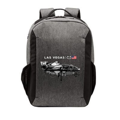 Formula Racing Open Wheel Car Las Vegas Circuit Usa Flag Vector Backpack