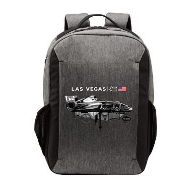 Formula Racing Open Wheel Car Las Vegas Circuit Usa Flag Vector Backpack