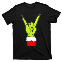 Funny Rock On Hand Christmas Rock & Roll Elf Xmas T-Shirt