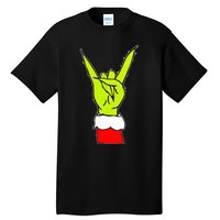 Funny Rock On Hand Christmas Rock & Roll Elf Xmas Tall T-Shirt