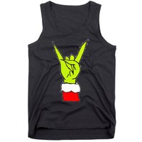 Funny Rock On Hand Christmas Rock & Roll Elf Xmas Tank Top