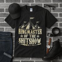 Funny Ringmaster Of The Shitshow Circus Staff Shit Show Tall T-Shirt