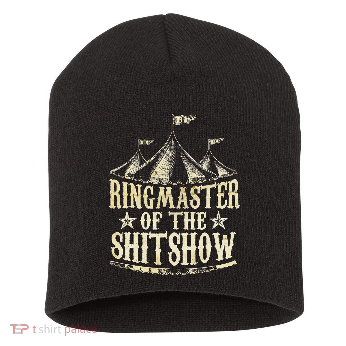 Funny Ringmaster Of The Shitshow Circus Staff Shit Show Short Acrylic Beanie