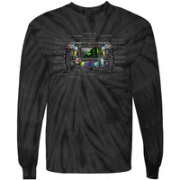 Formula Racing Open Wheel Car Fan Sring Wheel Explained Tie-Dye Long Sleeve Shirt