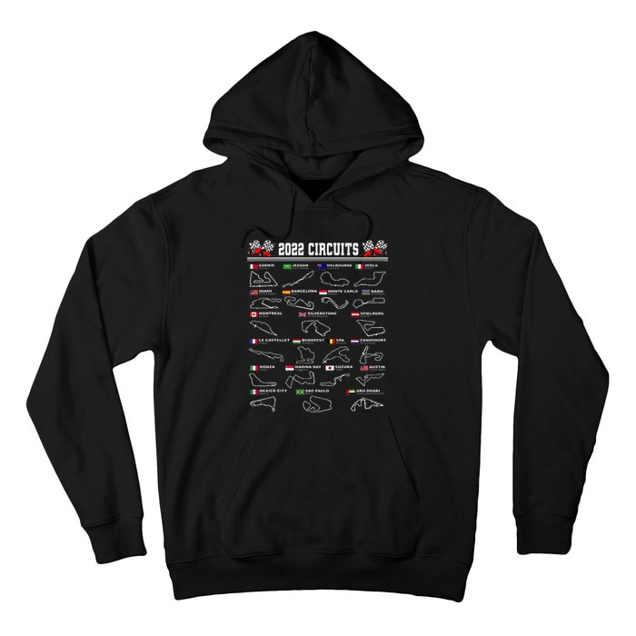 Formula Racing Open Wheel Car Fan 2024 Circuit Race Schedule Hoodie