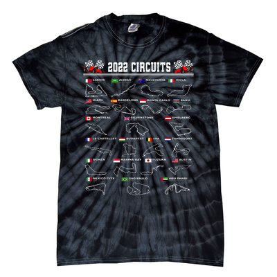 Formula Racing Open Wheel Car Fan 2024 Circuit Race Schedule Tie-Dye T-Shirt