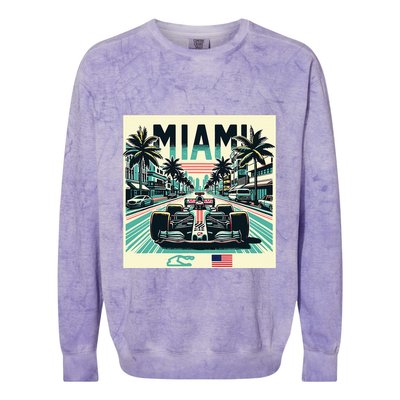 Formula Racing Open Wheel Car Colorblast Crewneck Sweatshirt
