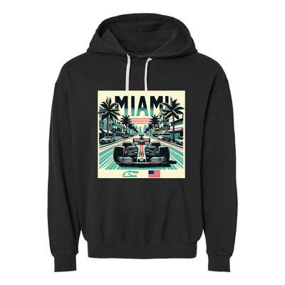 Formula Racing Open Wheel Car Garment-Dyed Fleece Hoodie