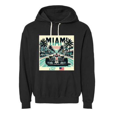 Formula Racing Open Wheel Car Garment-Dyed Fleece Hoodie