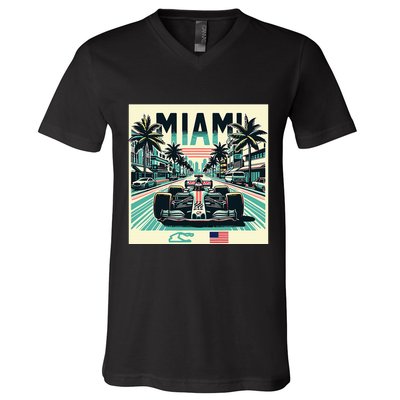 Formula Racing Open Wheel Car V-Neck T-Shirt